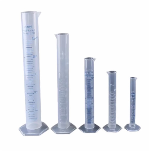 Plastic measuring cylinder