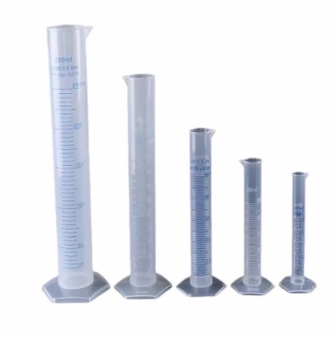 Plastic measuring cylinder