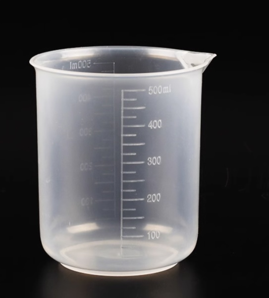 Plastic cylindrical beaker