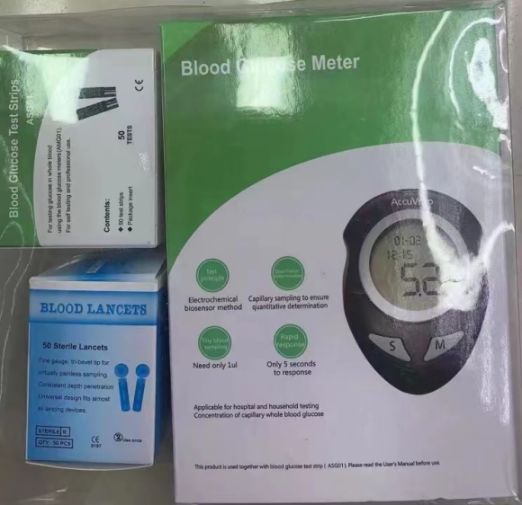 Glucometer with test strips