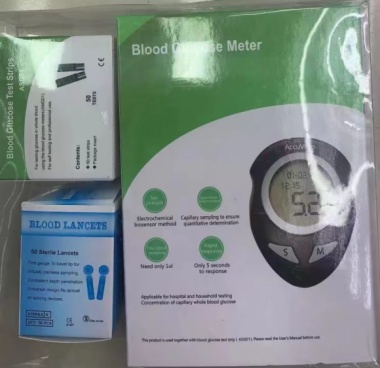 Glucometer with test strips