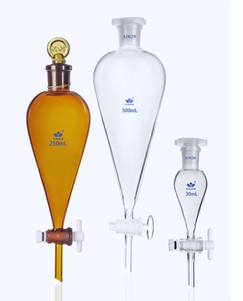 Separating funnel, stopper